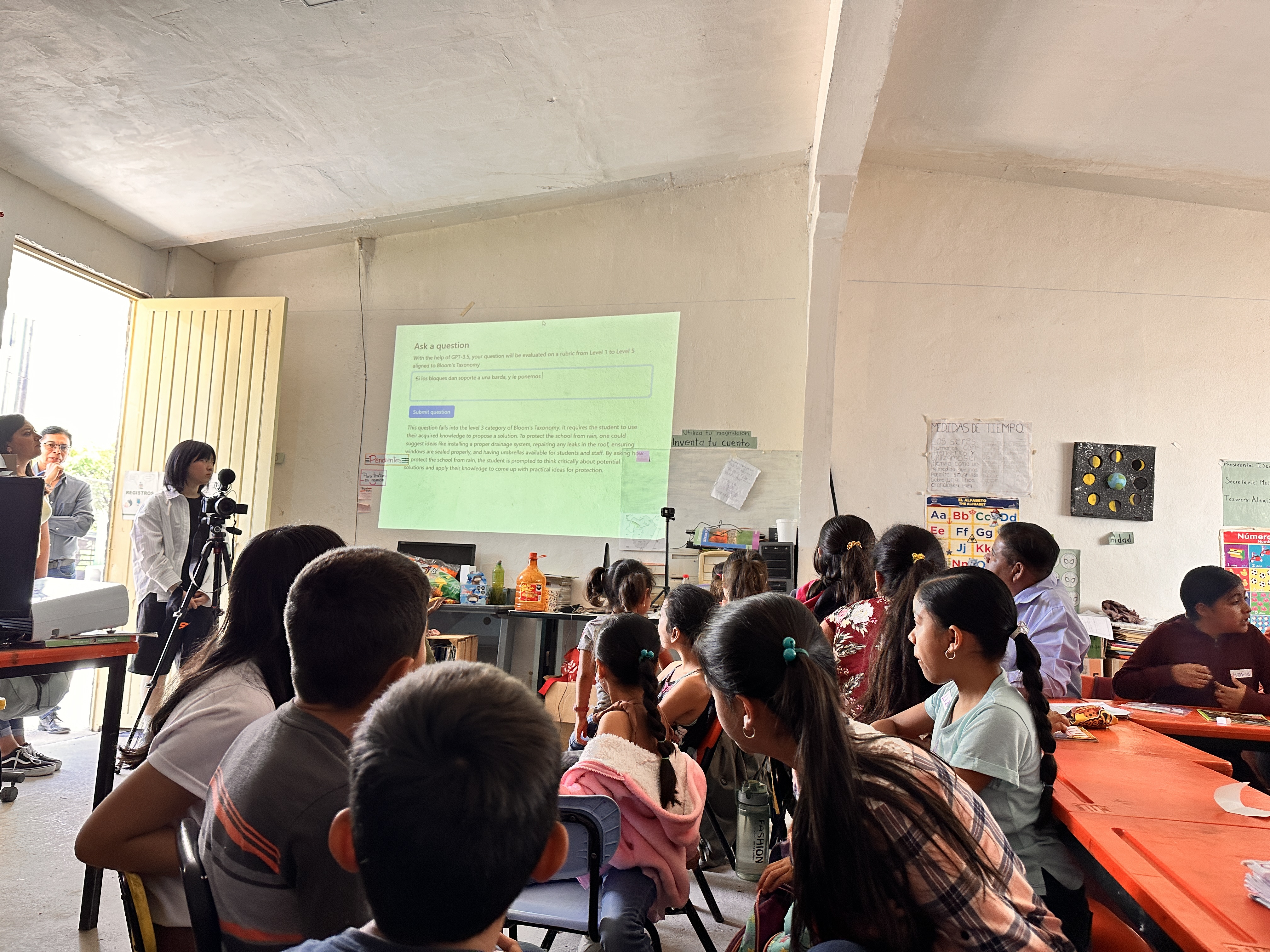 Korean college students take SMILE portable LLM to rural village school in Mexico